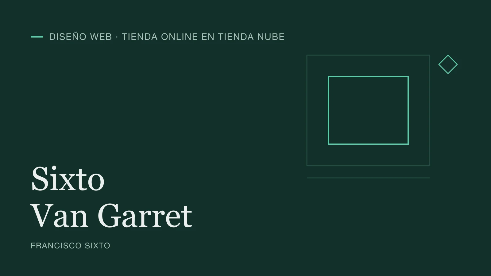 Typographic cover of the Sixto Van Garret case, online store on Tienda Nube